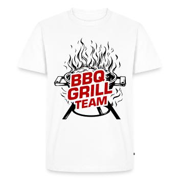 Grill Bbq BarbecueTeam - Men's Premium Organic T-Shirt - white - Front - Nico (187cm)