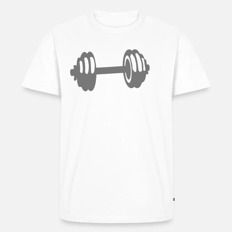 gewicht haltere cross Krafttraining - Männer Premium Bio T-Shirt - Weiß