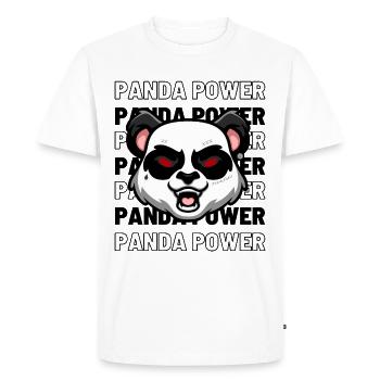 Panda Power by Pandido - Men's Premium Organic T-Shirt - white - Front - Nico (187cm)
