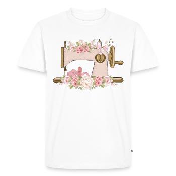 Machine à coudre Couturière Maman Idée cadeau T-shirt - T-shirt Premium bio Homme - blanc - Devant - Nico (187cm)