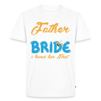 Père de la mariée J’ai aimé son premier mariage - T-shirt Premium bio Homme - blanc - Devant - Nico (187cm)