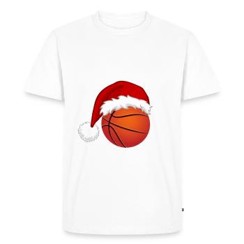 Conception de chemise / pull de Noël pour les fans de basket-ball - T-shirt Premium bio Homme - blanc - Devant - Nico (187cm)