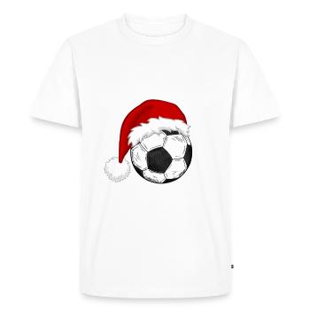 Footballers Christmas design football christmas hat - Men's Premium Organic T-Shirt - white - Front - Nico (187cm)