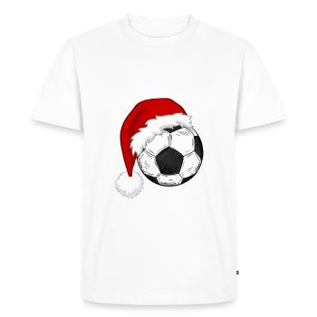 Joueurs de football de Noël fans de football - T-shirt Premium bio Homme - blanc - Devant - Nico (187cm)