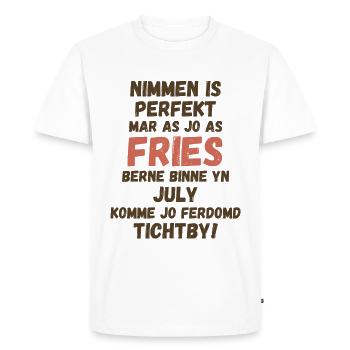 Fier anniversaire frison, né en juillet - T-shirt Premium bio Homme - blanc - Devant - Nico (187cm)