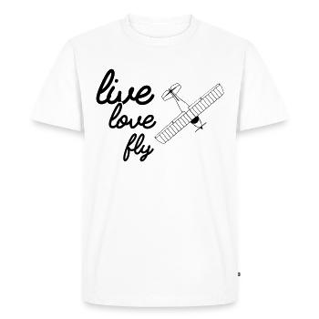 Avion ultraléger UL Pilot Aviateur - T-shirt Premium bio Homme - blanc - Devant - Nico (187cm)