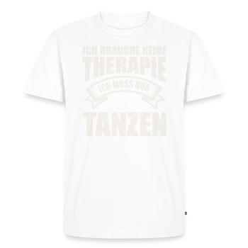 Thérapie Danse - T-shirt Premium bio Homme - blanc - Devant - Nico (187cm)