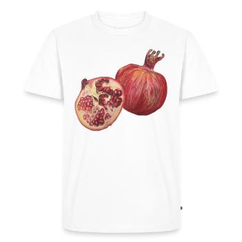Cuisson des fruits de grenade - T-shirt Premium bio Homme - blanc - Devant - Nico (187cm)