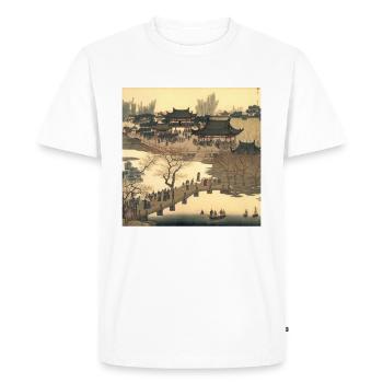 grande peinture chinoise - T-shirt Premium bio Homme - blanc - Devant - Nico (187cm)