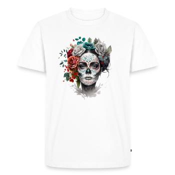 Mexican woman painter art - Men's Premium Organic T-Shirt - white - Front - Nico (187cm)