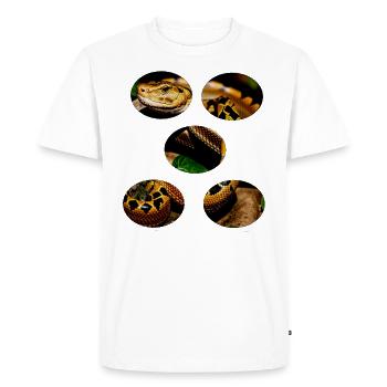 T-shirt Personnalisé Serpent à effet d'Optique - T-shirt Premium bio Homme - blanc - Devant - Nico (187cm)