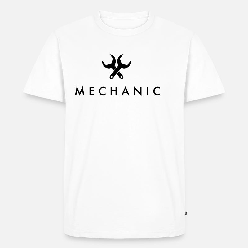 Mechanic - Männer Premium Bio T-Shirt - Weiß