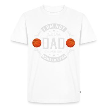 Number One Fan - Funny Basketball Dad Daughter - Men's Premium Organic T-Shirt - white - Front - Nico (187cm)