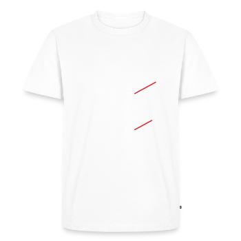 Mullet Business Party Vokuhila Fans Gift Idea - Men's Premium Organic T-Shirt - white - Front - Nico (187cm)