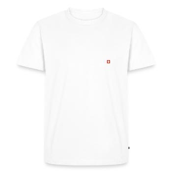 Sentier de l’Eiger - T-shirt Premium bio Homme - blanc - Devant - Nico (187cm)