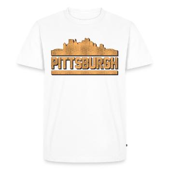 Pittsburgh - T-shirt Premium bio Homme - blanc - Devant - Nico (187cm)