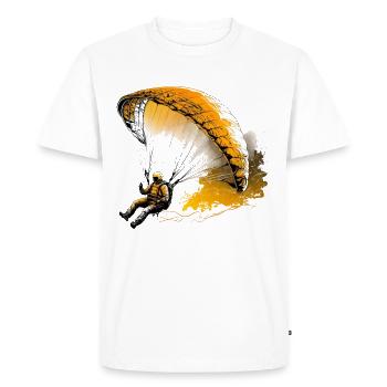 Voler haut, parapente - T-shirt Premium bio Homme - blanc - Devant - Nico (187cm)