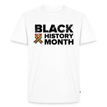 Black History Month - Men's Premium Organic T-Shirt - white - Front - Nico (187cm)