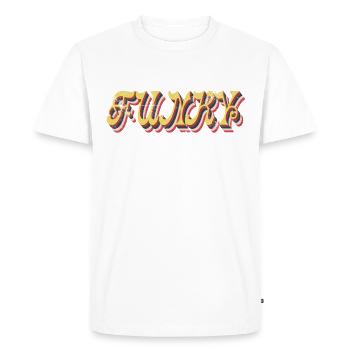 Funky Vintage - T-shirt Premium bio Homme - blanc - Devant - Nico (187cm)
