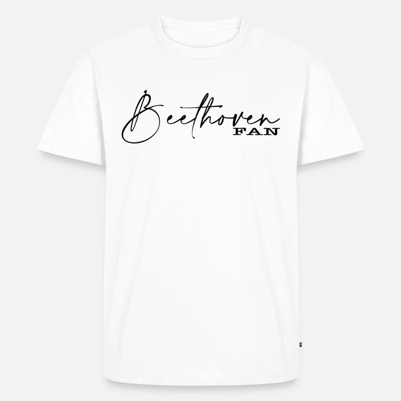 Beethoven - Männer Premium Bio T-Shirt - Weiß