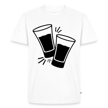 vodka tequilla shots symbol - Men's Premium Organic T-Shirt - white - Front - Nico (187cm)