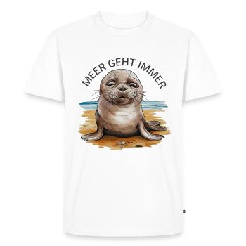 La mer fonctionne toujours - T-shirt Premium bio Homme - blanc - Devant - Nico (187cm)