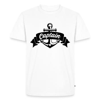 CAPITAINE CAPITAINE - T-shirt Premium bio Homme - blanc - Devant - Nico (187cm)