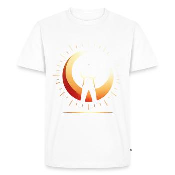 Conception audacieuse de silhouette lunaire - T-shirt Premium bio Homme - blanc - Devant - Nico (187cm)