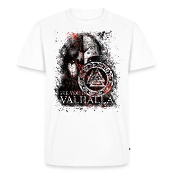 viking See You in Valhalla - Men's Premium Organic T-Shirt - white - Front - Nico (187cm)