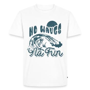 No Waves No Fun - Surfer - Gift - Men's Premium Organic T-Shirt - white - Front - Nico (187cm)