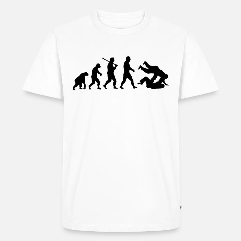 Evolution: Judo Jiu Jitsu - Männer Premium Bio T-Shirt - Weiß