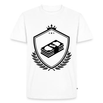 Armoiries du symbole monétaire - T-shirt Premium bio Homme - blanc - Devant - Nico (187cm)