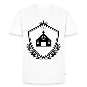 Armoiries de l’église - T-shirt Premium bio Homme - blanc - Devant - Nico (187cm)