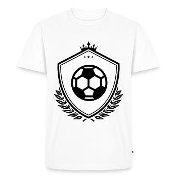 Football soccer coat of arms - Men's Premium Organic T-Shirt - white - Front - Nico (187cm)