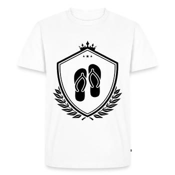 Flip-flops icon - Men's Premium Organic T-Shirt - white - Front - Nico (187cm)