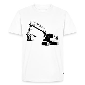 Excavator - Men's Premium Organic T-Shirt - white - Front - Nico (187cm)