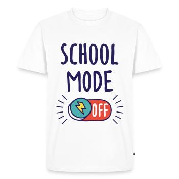 Mode scolaire désactivé - T-shirt Premium bio Homme - blanc - Devant - Nico (187cm)