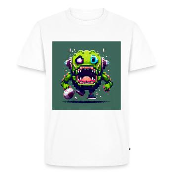 Pixel unique Amazing Pixel Art - Men's Premium Organic T-Shirt - white - Front - Nico (187cm)