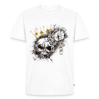 Couronne du roi - T-shirt Premium bio Homme - blanc - Devant - Nico (187cm)