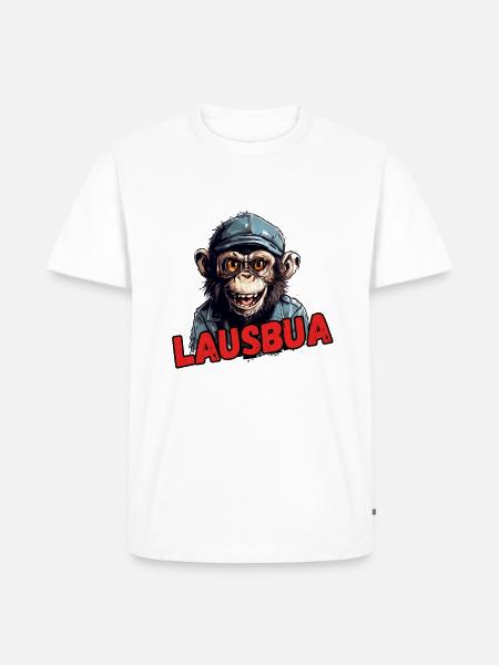 LAUSBUA - Männer Premium Bio T-Shirt - Weiß