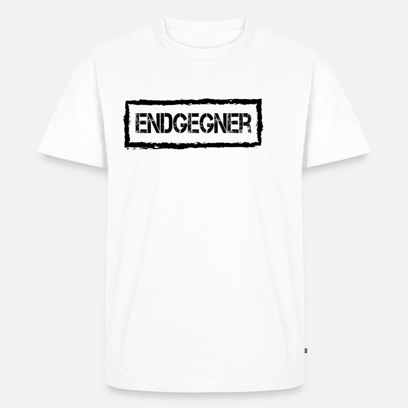 Der Endgegner, ein klasse Geschenk - Männer Premium Bio T-Shirt - Weiß
