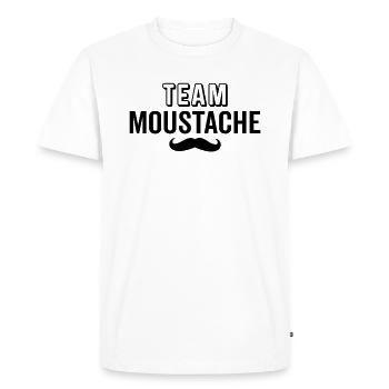 Team moustache - T-shirt Premium bio Homme - blanc - Devant - Nico (187cm)