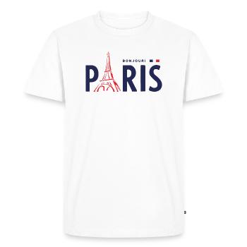 Paris tour eiffel - T-shirt Premium bio Homme - blanc - Devant - Nico (187cm)