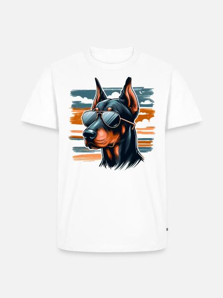 Dobermann Der Polizeihund - Männer Premium Bio T-Shirt - Weiß