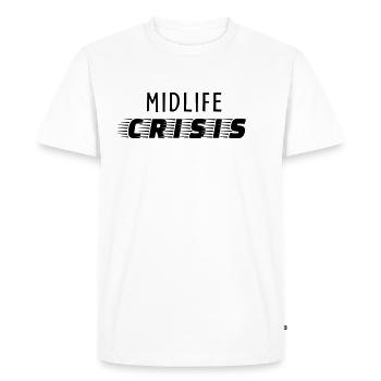 Crise de la quarantaine - T-shirt Premium bio Homme - blanc - Devant - Nico (187cm)