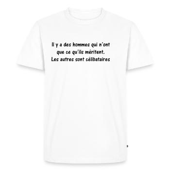 quote humor - Men's Premium Organic T-Shirt - white - Front - Nico (187cm)
