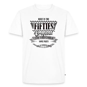 Construire dans les années 50 - 50e anniversaire - T-shirt Premium bio Homme - blanc - Devant - Nico (187cm)