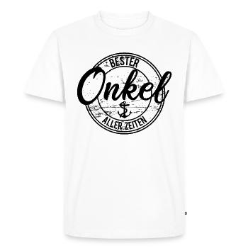 Best uncle ever - Men's Premium Organic T-Shirt - white - Front - Nico (187cm)