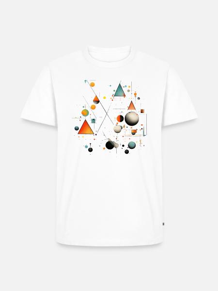 Modernes Design mit Formen - Männer Premium Bio T-Shirt - Weiß