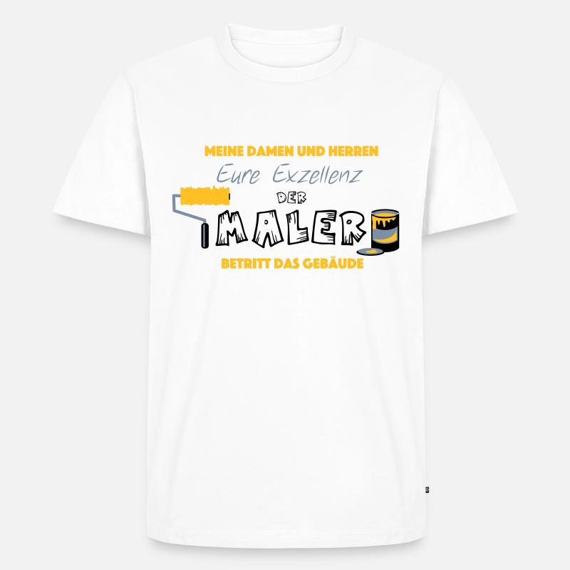 Eure Exzellenz der Maler - Männer Premium Bio T-Shirt - Weiß